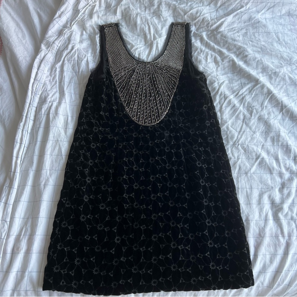 Free People velvet shift dress
